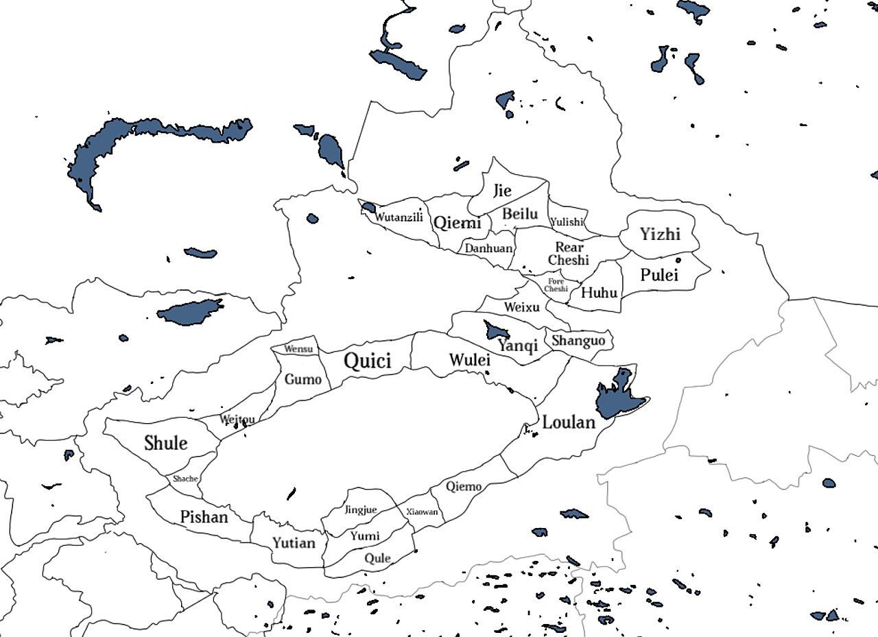 Map of the Silk Road City States in Xinjiang.jpg